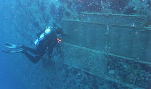 A diver explores the plaques years later on a dive along the Florida Keys Wreck Trek, a series of nine iconic wreck dives from Key Largo to Key West, of which the Spiegel Grove is a highlight.